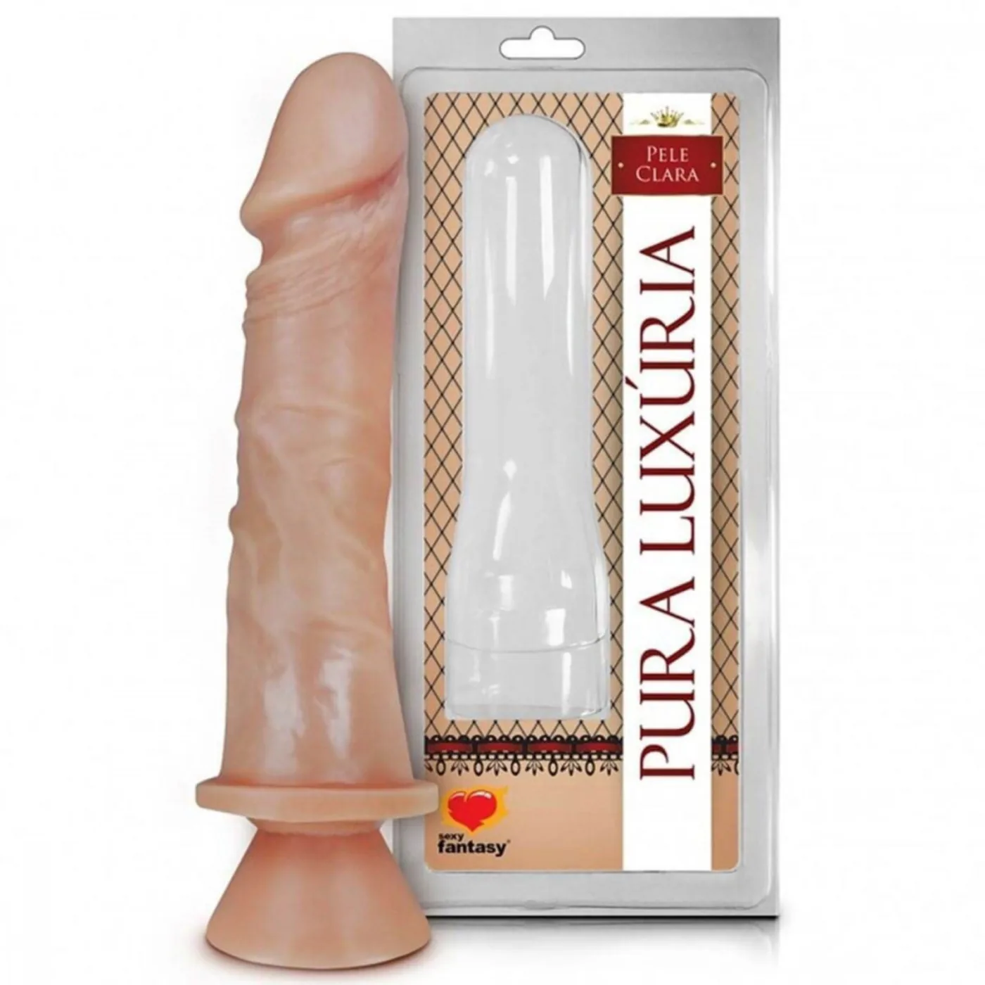 Prótese Pênis Realístico com Ventosa - 18x4,4cm - Sexy Fantasy