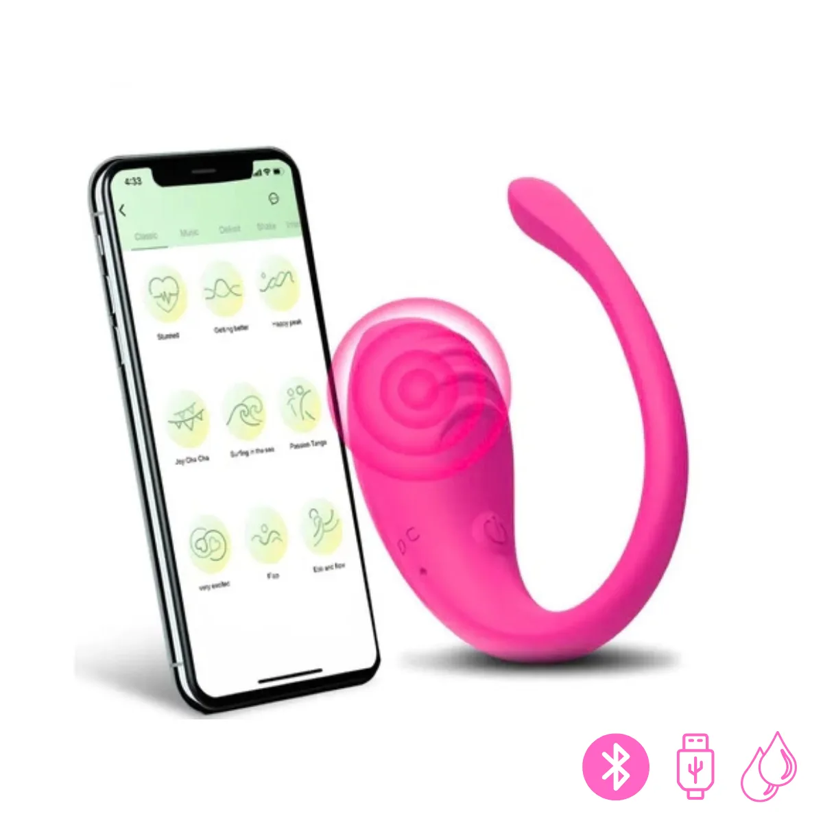 Vibrador com App e Bluetooth - Controle no Celular - 9 Modos de Vibração